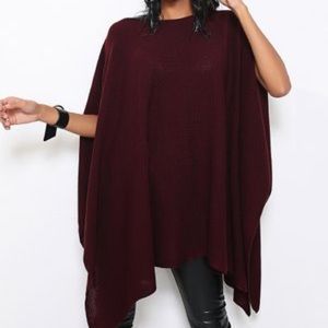 *PRICE DROP* Red Queen Dolman sleeve poncho